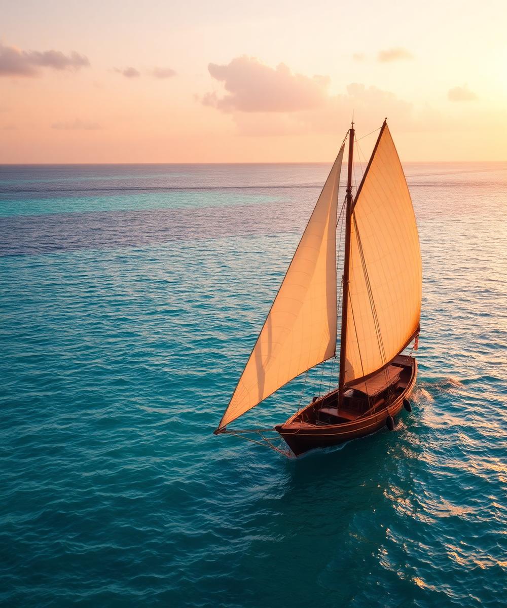 Dhow at sunset